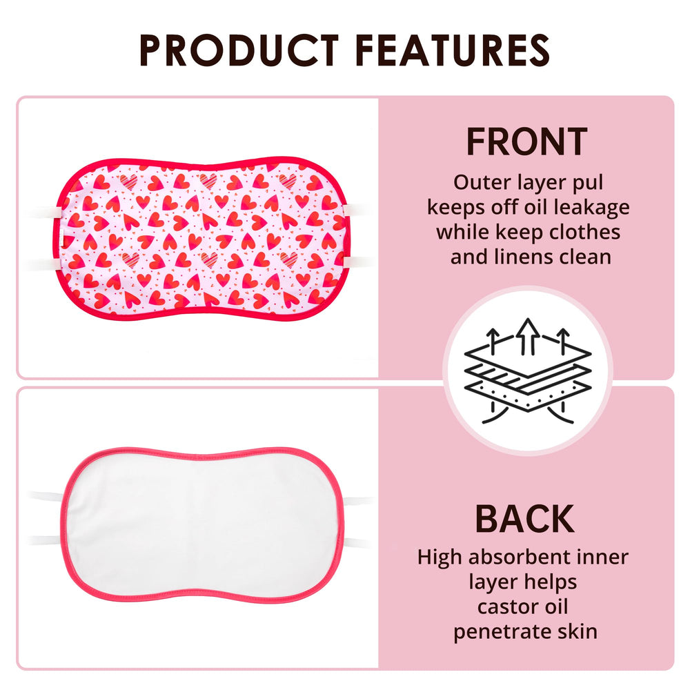 Reusable castor oil pack wrap inner fabric close-up