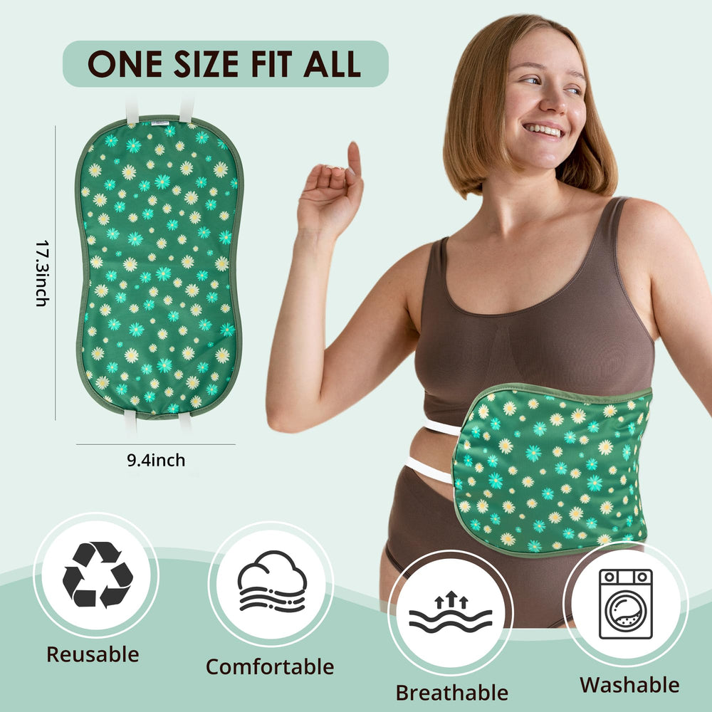Soft inner fabric lining of reusable castor oil pack wrap