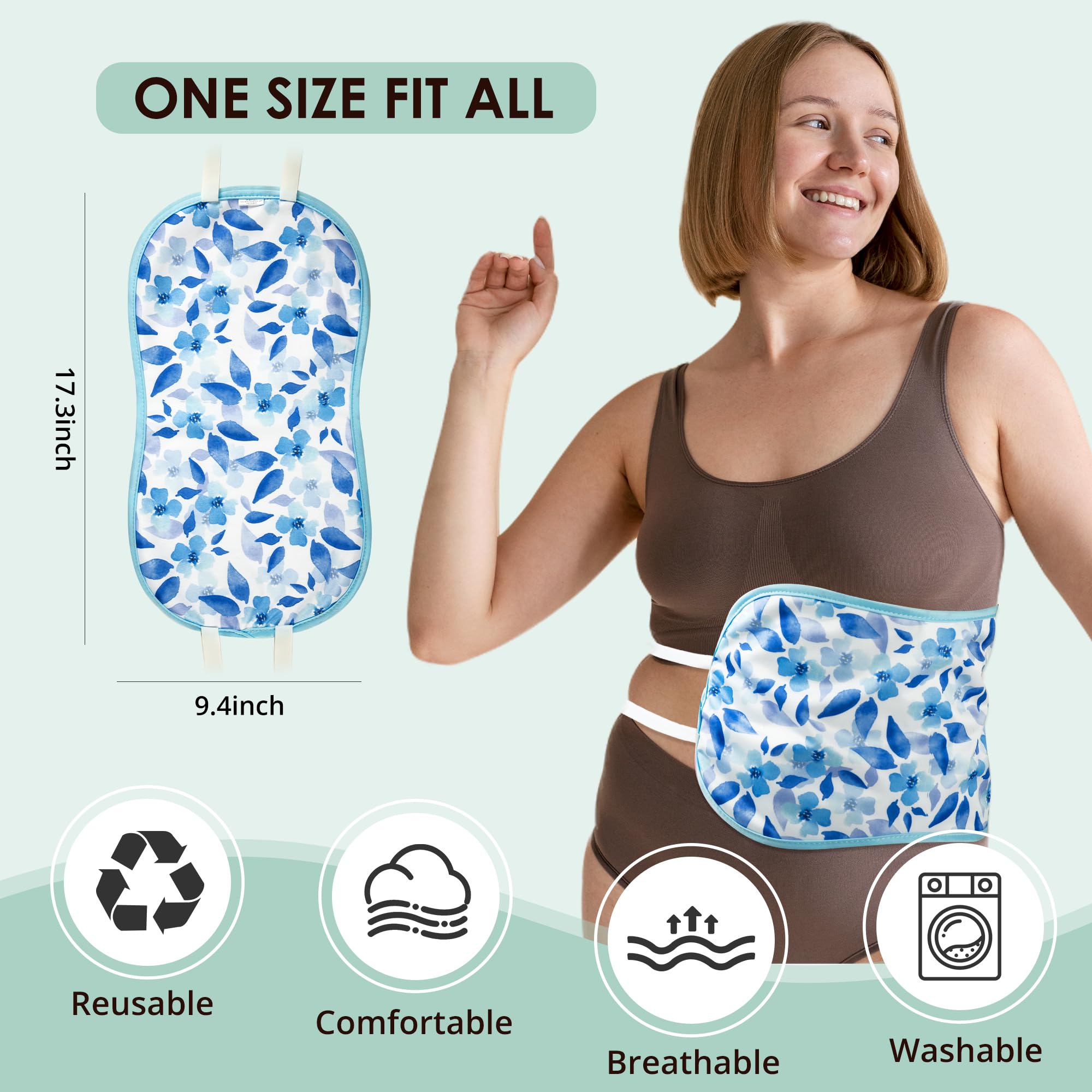 Outer leak-proof PUL layer of castor oil pack wrap