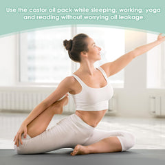 Machine washable, reusable castor oil pack wrap care and durability