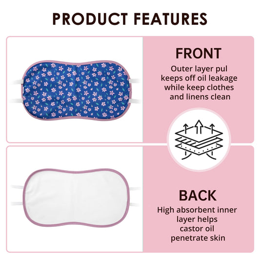 Side view showing adjustable strap on Castor Oil Pack Wrap