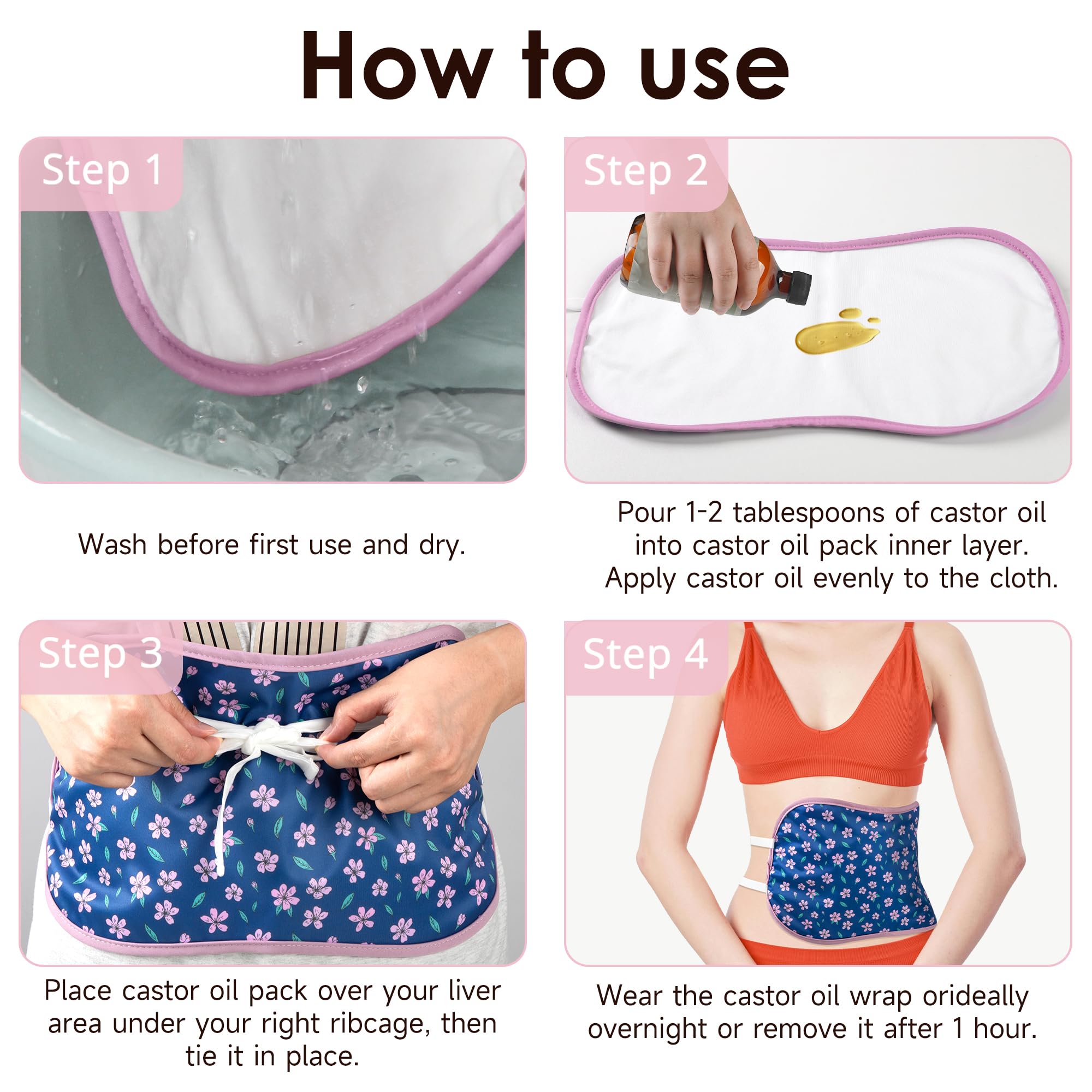 Leak-proof outer layer of castor oil wrap