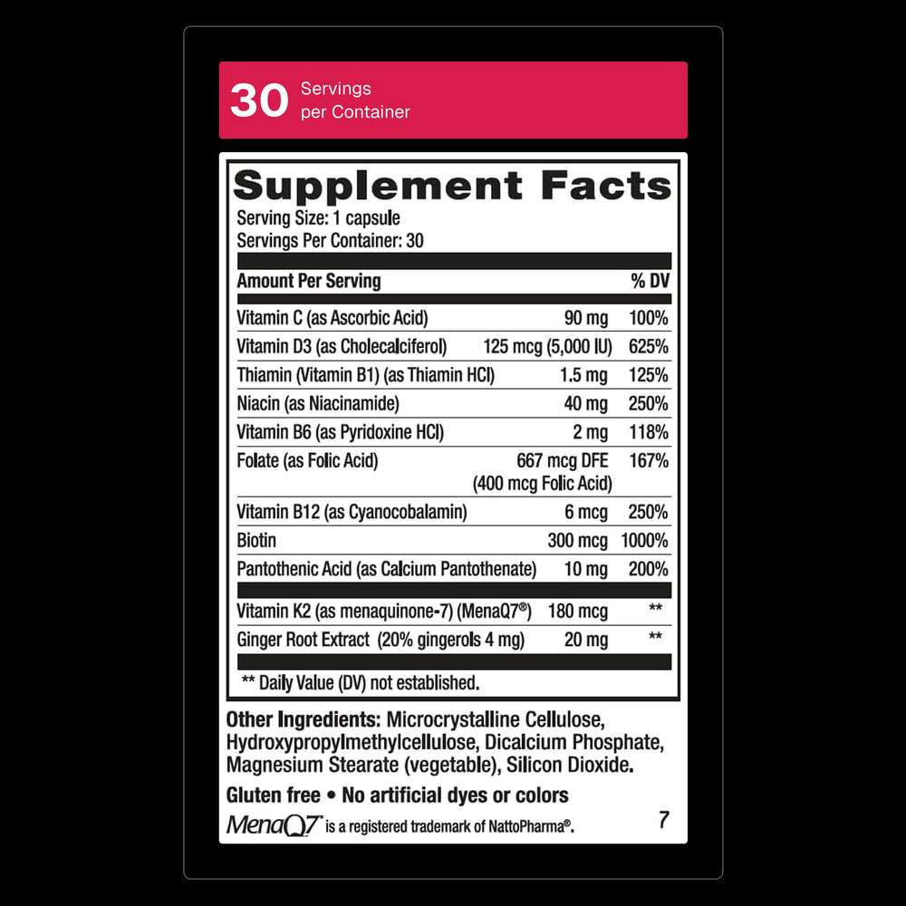 Close-up of vegan Artery Health capsules