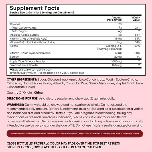 Close-up of WeightWorld Apple Cider Vinegar Gummies with The Mother