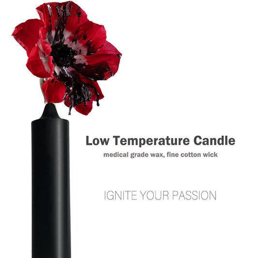 Close-up of candle melting at 122 F