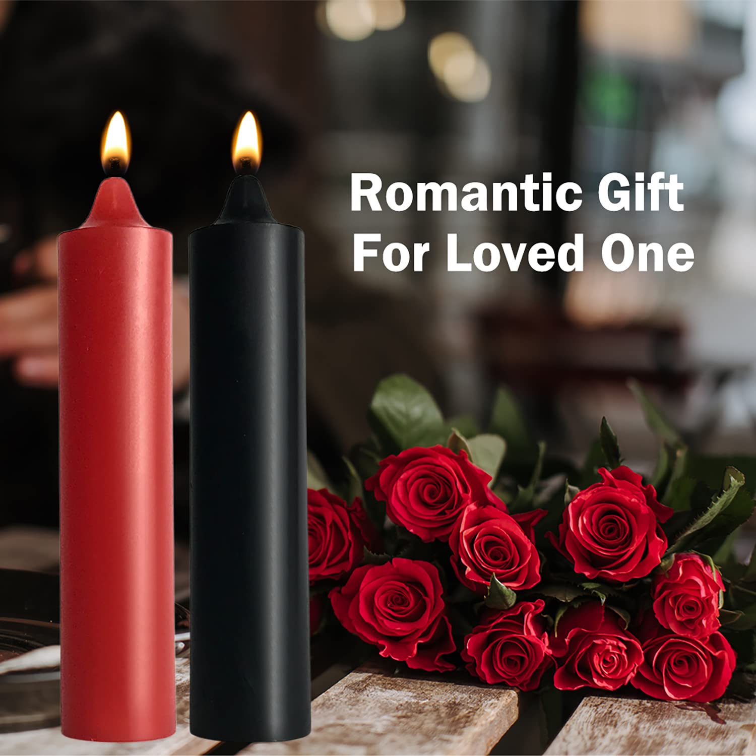 Low-temperature wax play candle with cotton wick safety