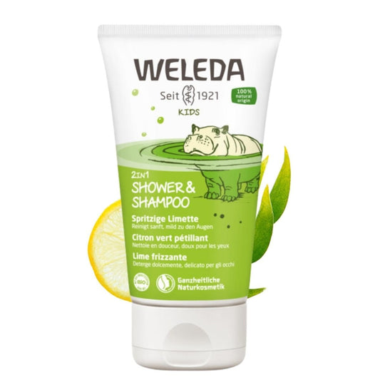 Weleda Kids 2-in-1 Lively Lime shampoo & bodywash 150ml bottle
