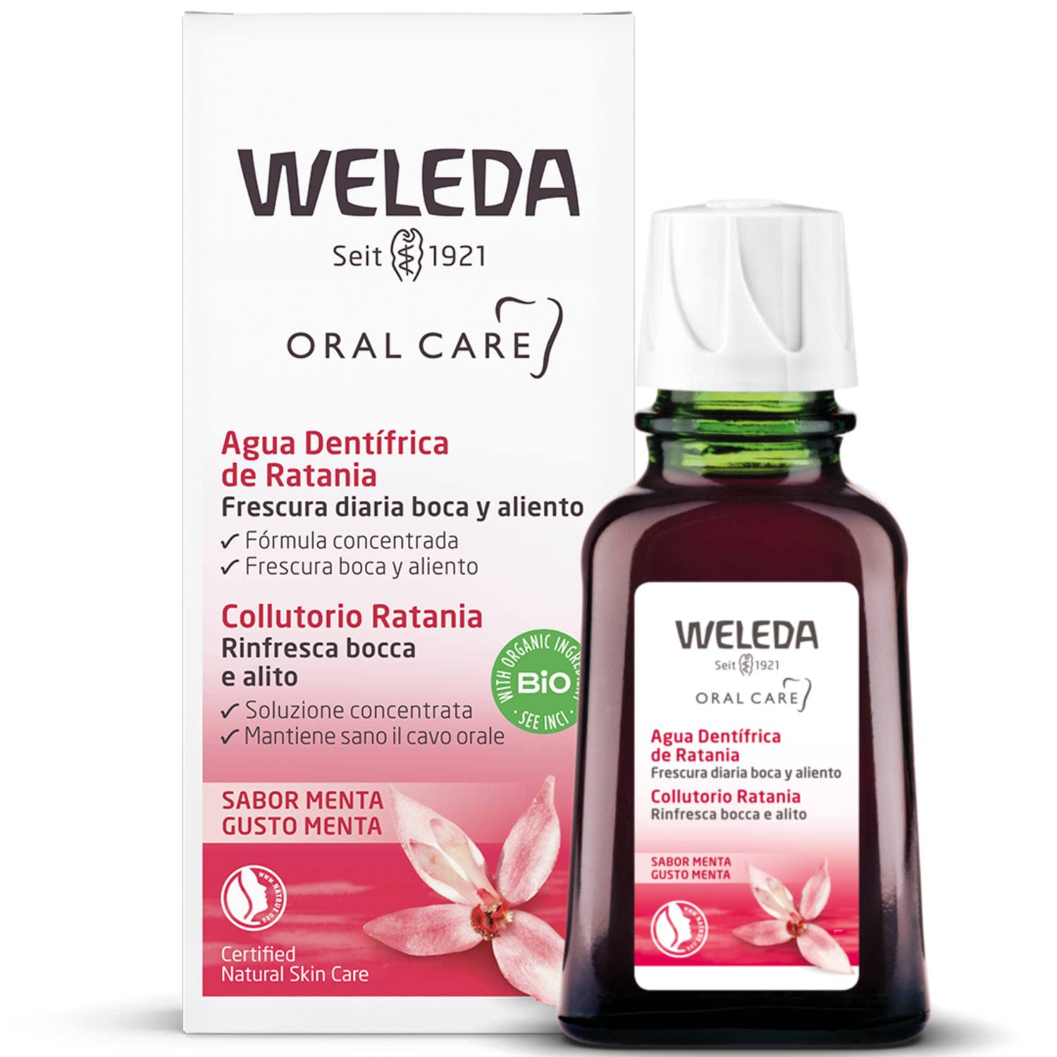 Weleda Mouthwash 50mL bottle on white background