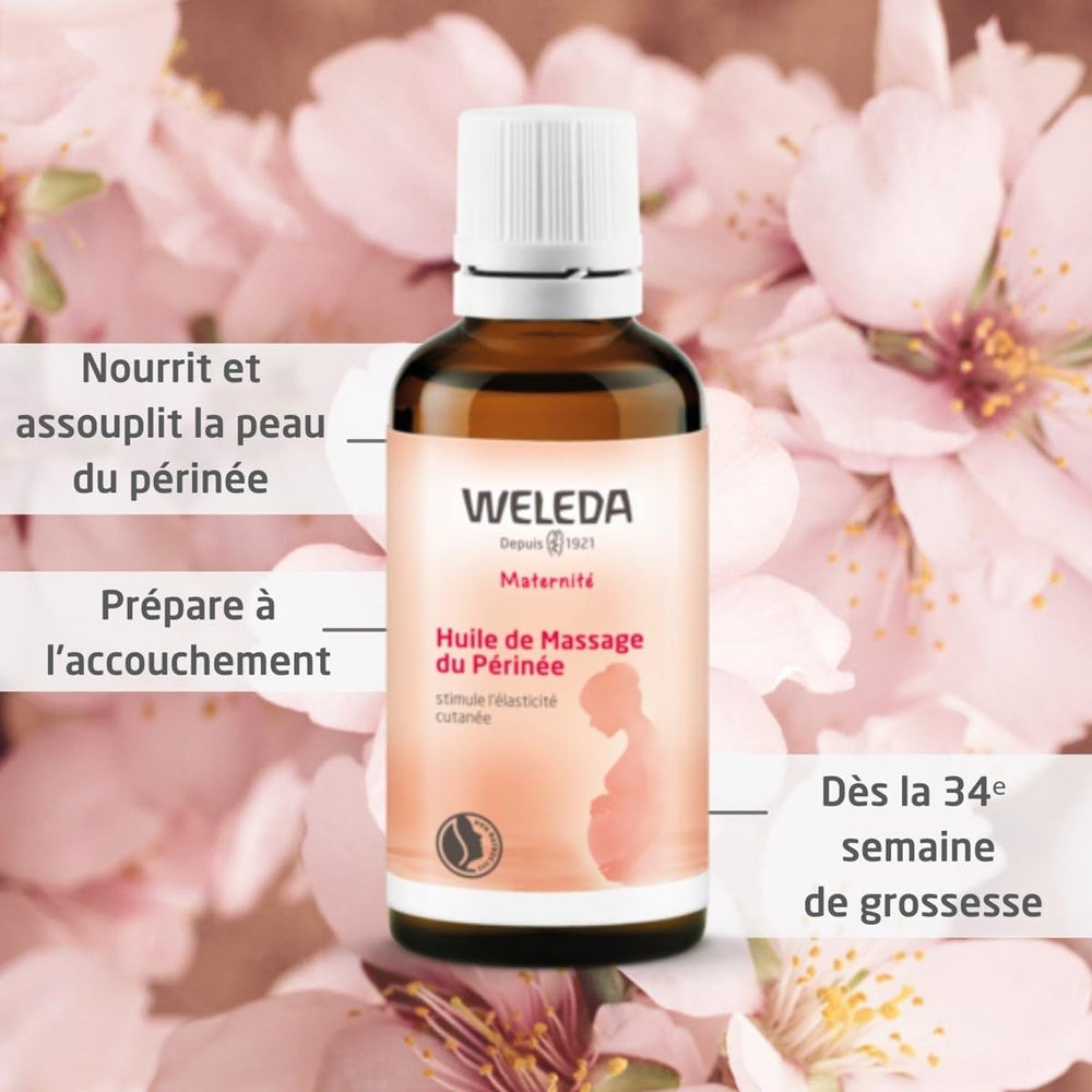 Applying Weleda Perineum Massage Oil