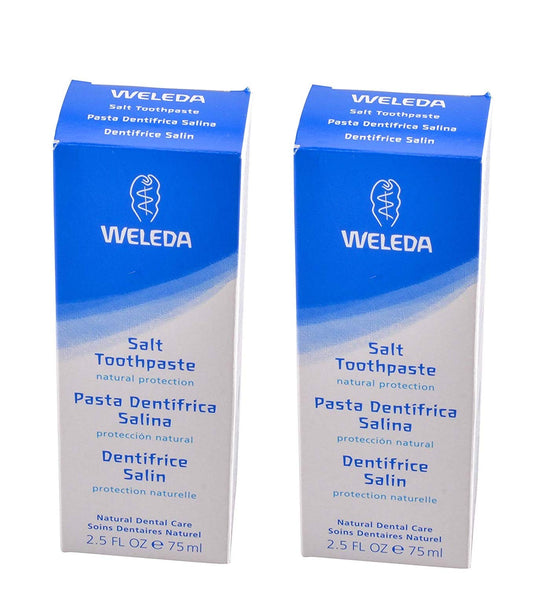 Weleda Salt Toothpaste two 75 ml tubes (2pc) with natural ingredients.