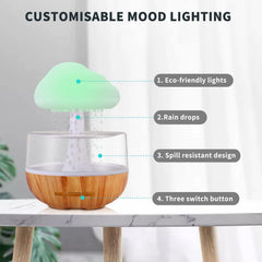 Weljoy Zen Raining Cloud Night Light Diffuser displaying 7-color lights