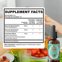 Strawberry-flavored sulforaphane liquid for kids