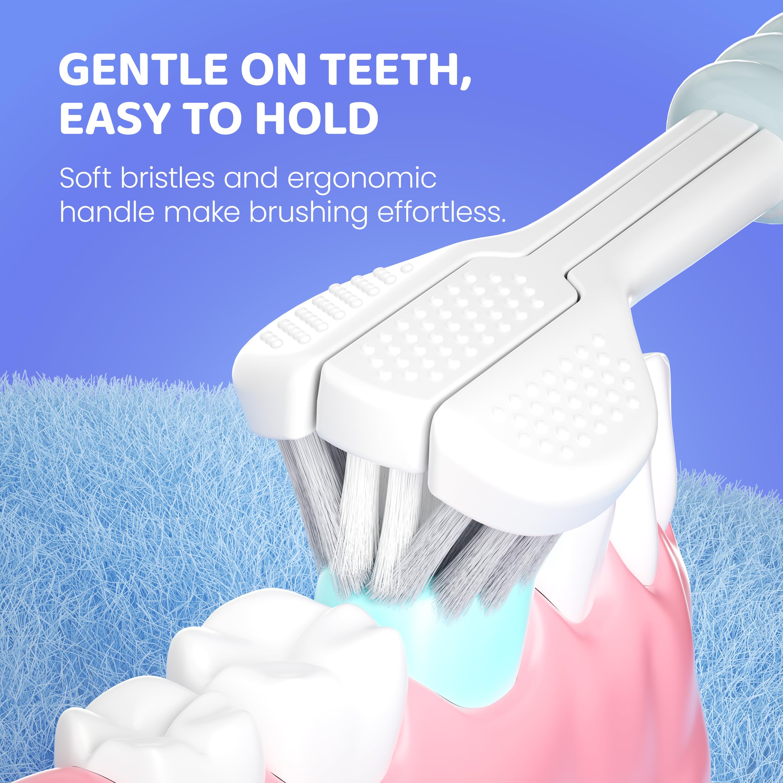 Display showing five cleaning modes on Well Before toothbrush