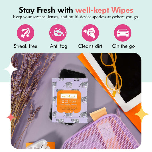 180-count resealable Well-Kept wipes pack