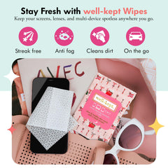 Close-up of resealable lid on Well-Kept wipes pouch