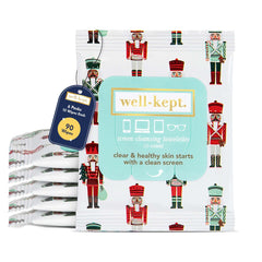 Well-Kept Tech & Lens Wipes 6-pack packaging with 90 wipes