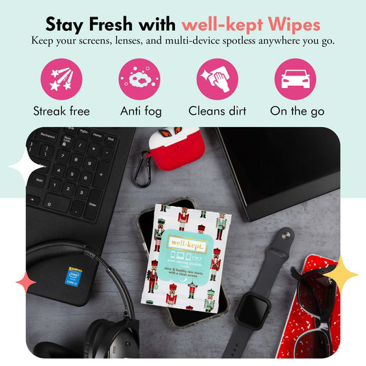 Close-up of Well-Kept wipes resealable pouch