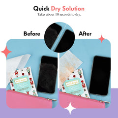 Ammonia-free anti-static lens cleaning wipe close-up