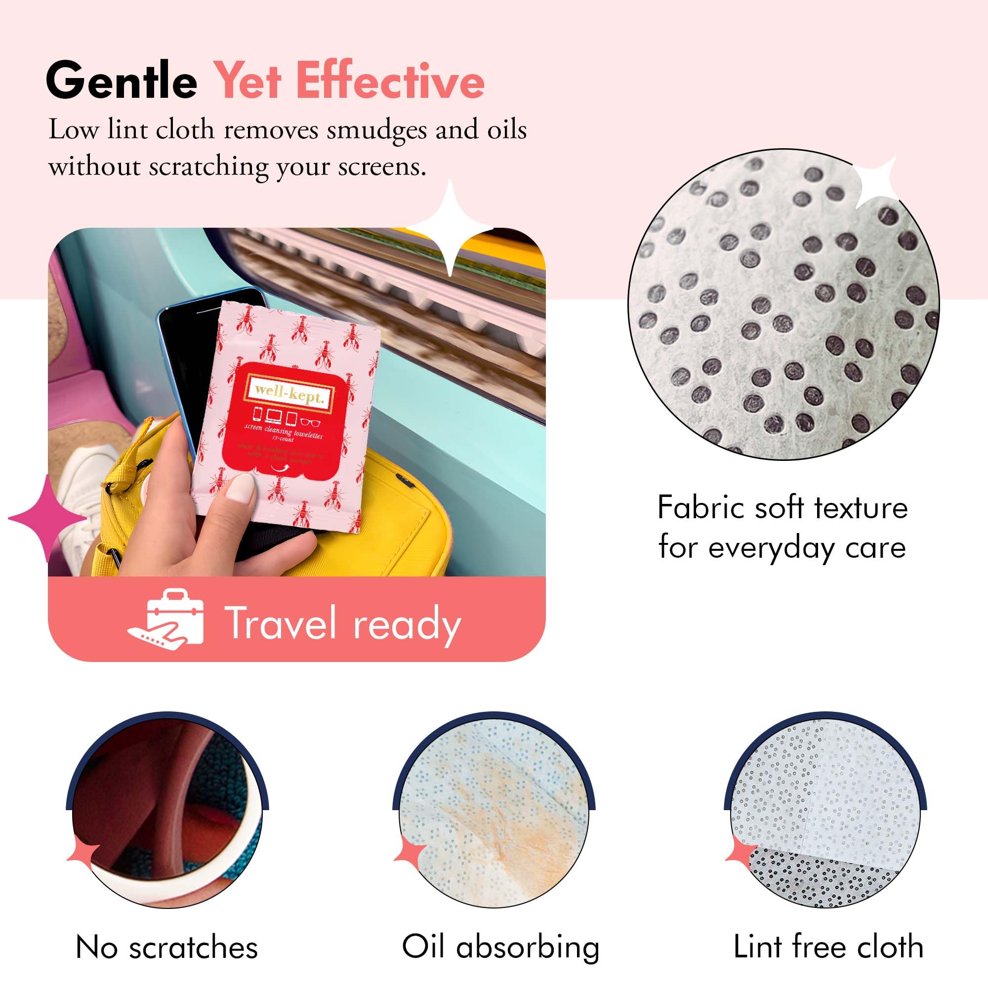 Travel-friendly Well-Kept wipe pack
