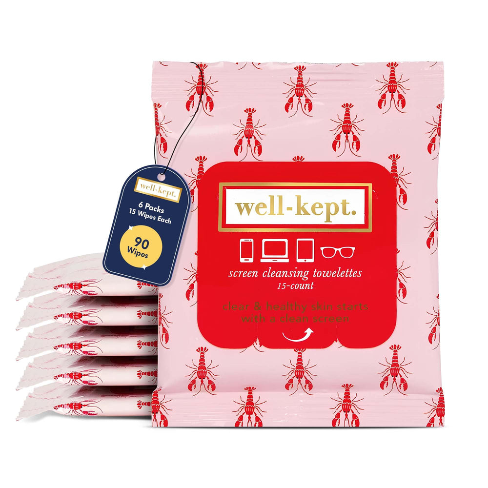 Well-Kept wipes for eyeglasses cleaning – 6 pack, 90 count