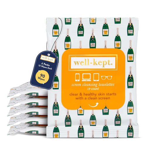 Well-Kept wipes cleaning eyeglasses