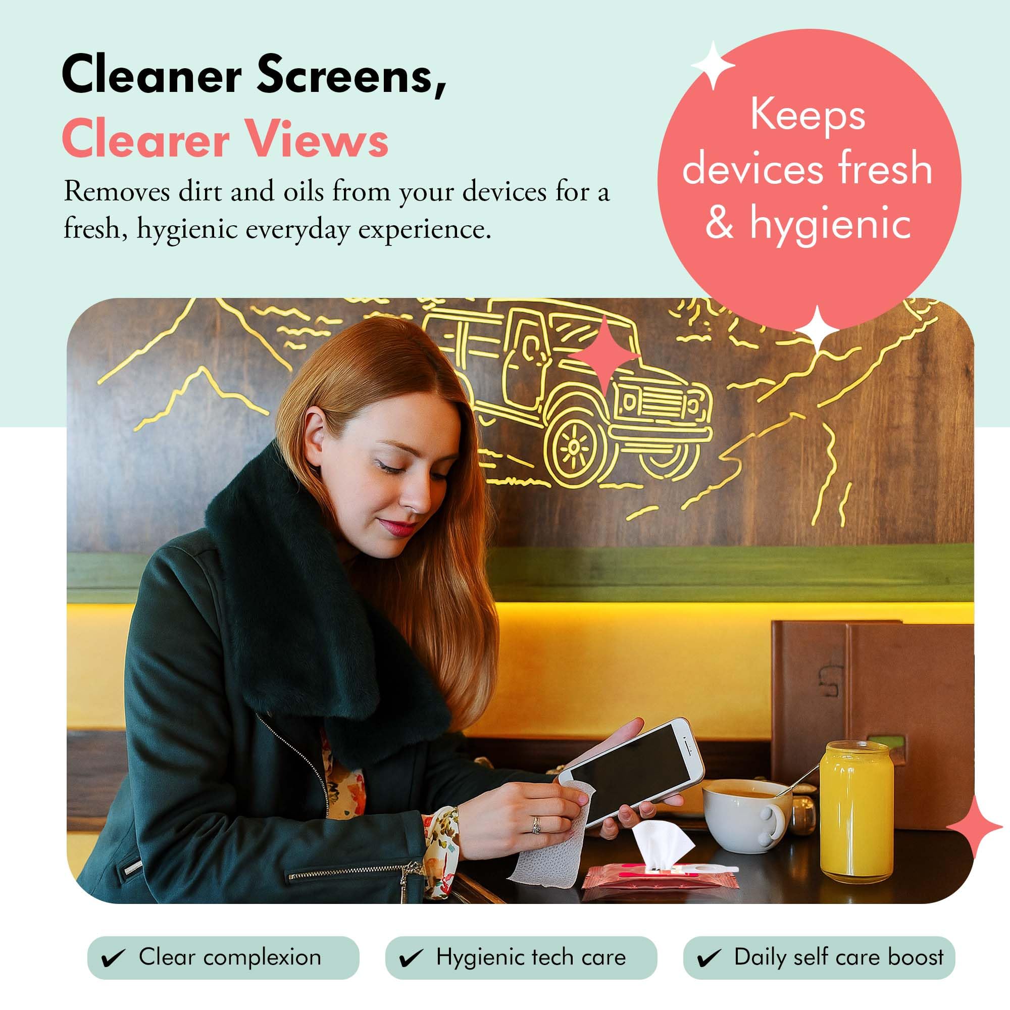 Streak-free lint-free microfiber wipe close-up