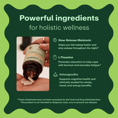 Close-up of WellWithAll Sleep Support label