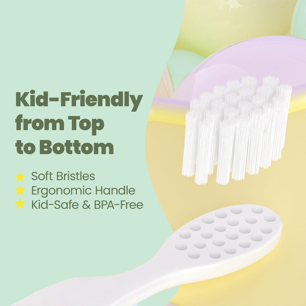 Dinosaur-themed toothbrush design for kids aged 6 and up
