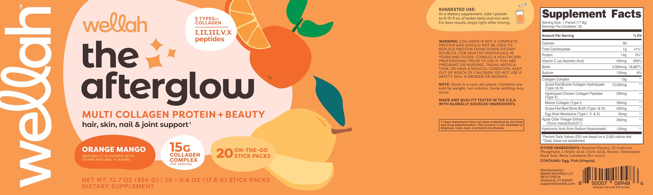 NSF certified and GMP compliant manufacturing facility for Wellah Afterglow