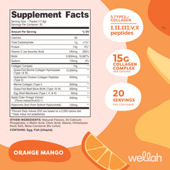 Wellah Afterglow Orange Mango collagen stickpack – side view