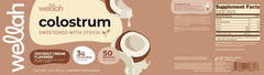 Wellah Colostrum Coconut Cream packaging with bottle and box