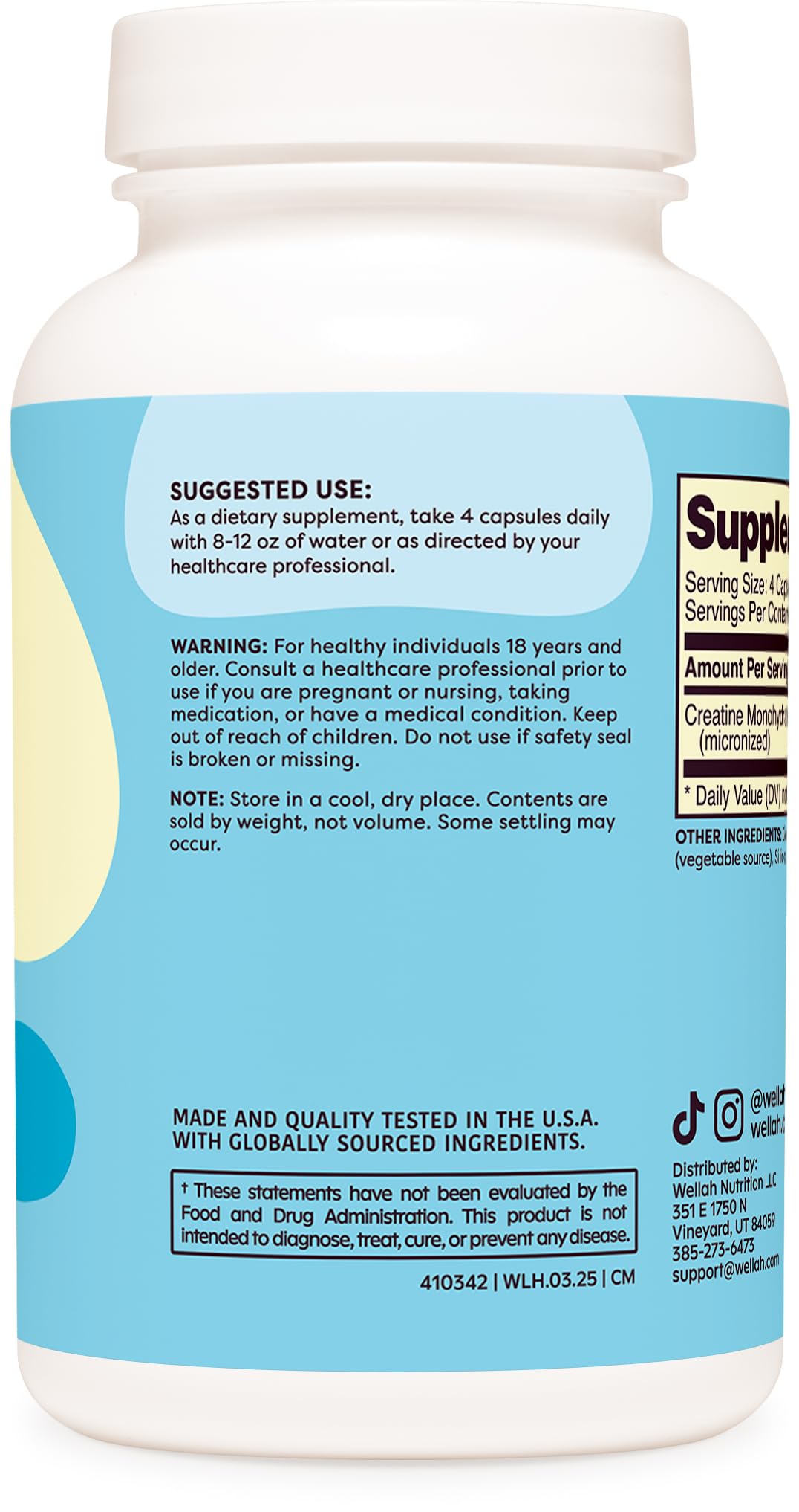 Serving configuration showing 4 capsules per serving