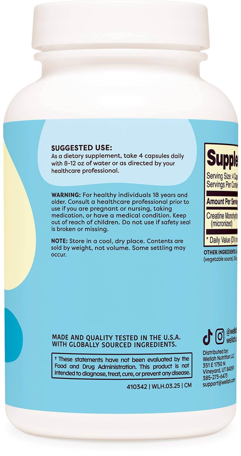 Serving configuration showing 4 capsules per serving