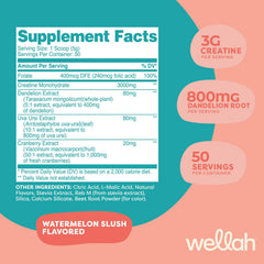 Wellah Creatine for Women 50 servings unflavored bottle
