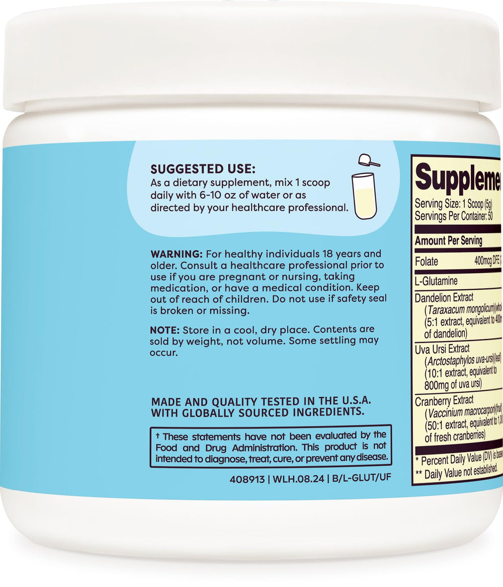 Label: 5g L-Glutamine per serving