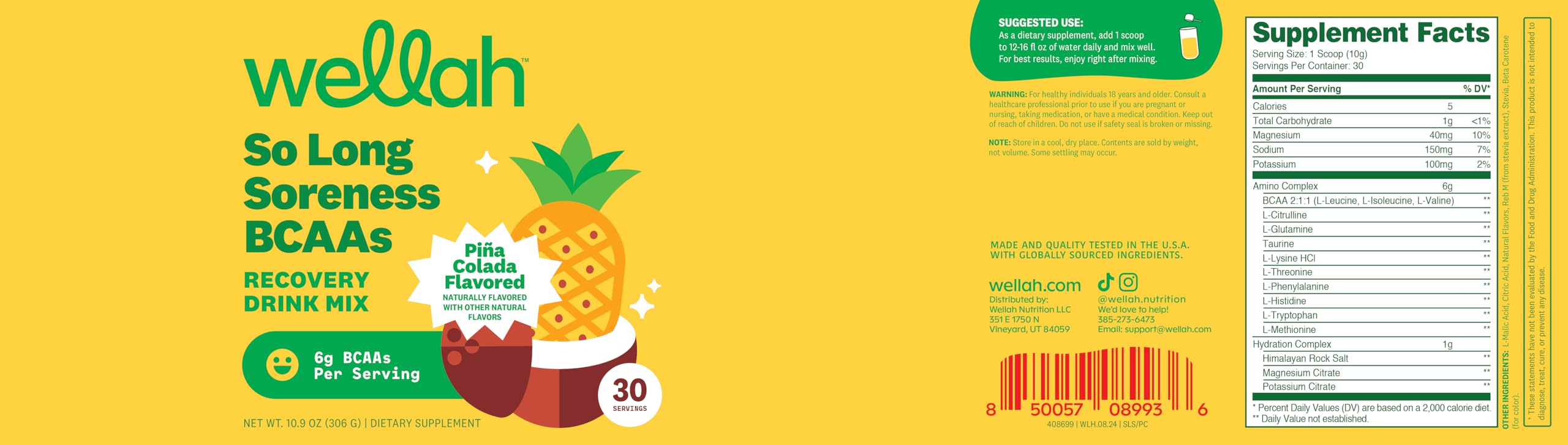 Serving suggestion: scoop of BCAA powder in water