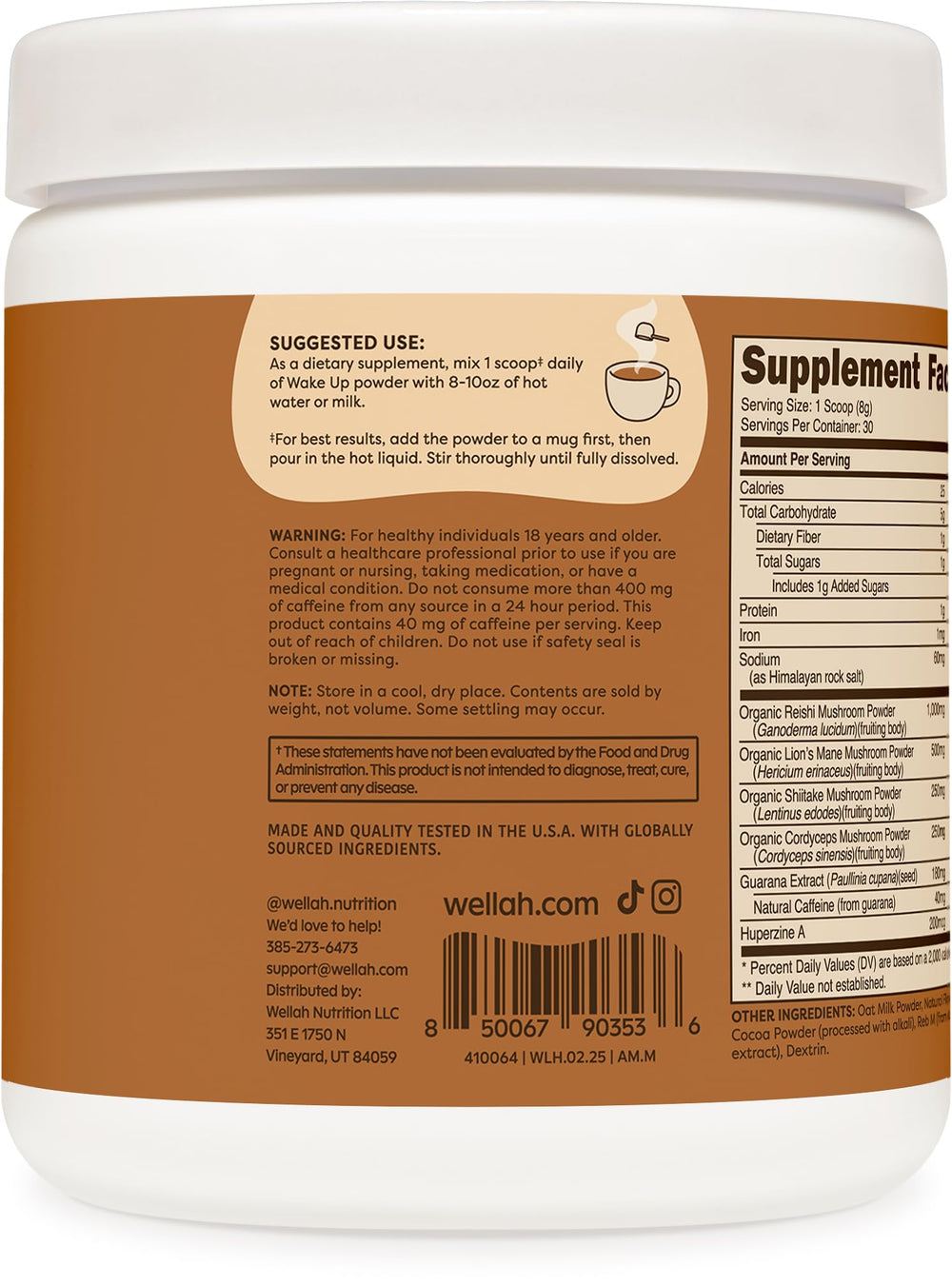 Mushroom blend: reishi, lion's mane, shiitake, cordyceps