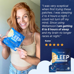 Wellamoon Sleep Patches on arm in use