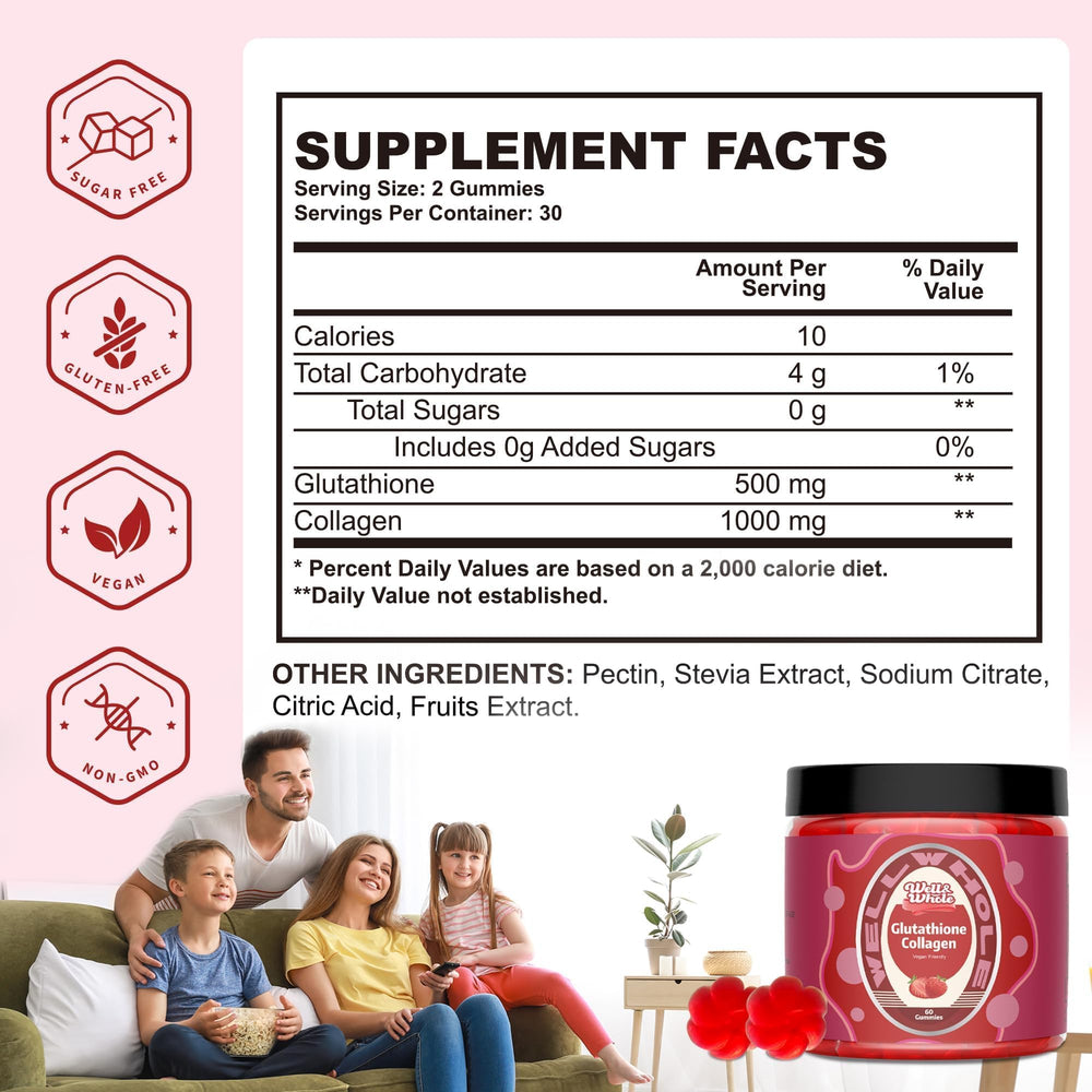 Close-up of strawberry-flavored gummies