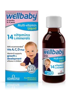 Wellbaby Multi-Vitamin Liquid 150ml bottle with 14 vitamins and minerals