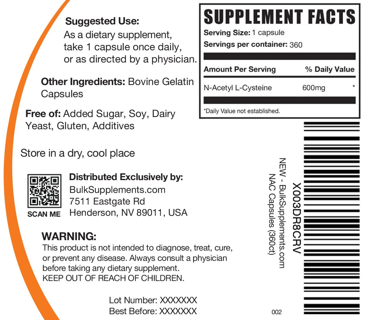 Wellbeing concept with N-Acetyl L-Cysteine supplement imagery