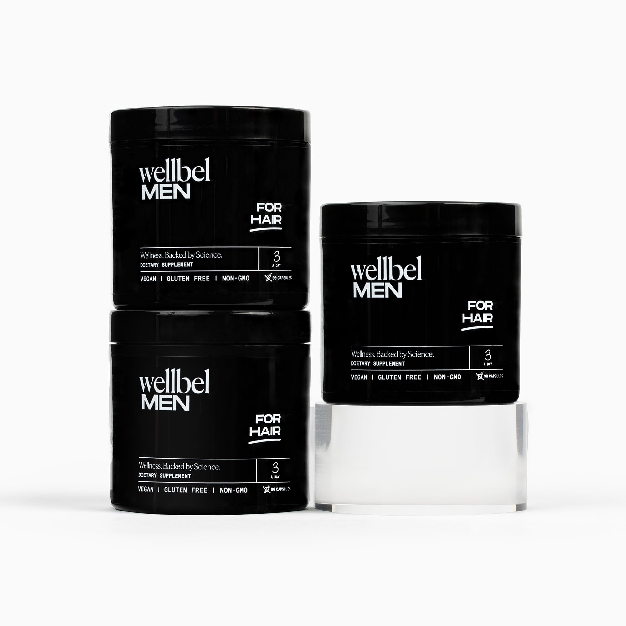 Wellbel Men clean supplement bottle