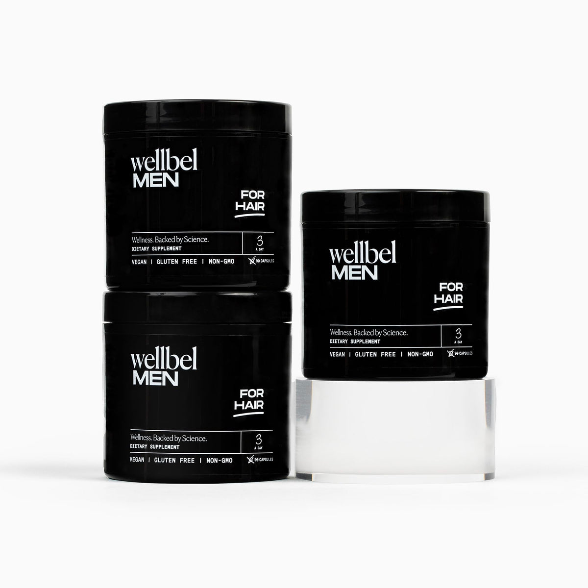 Wellbel Men clean supplement bottle