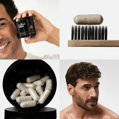 WELLBEL Men capsules added to smoothie for easy mornings