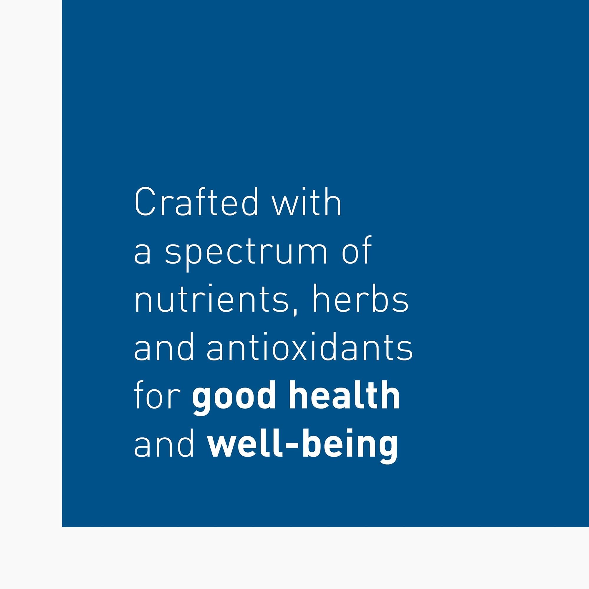 Graphic showing ingredients and nutrient blend for WellBetX Complete Multi