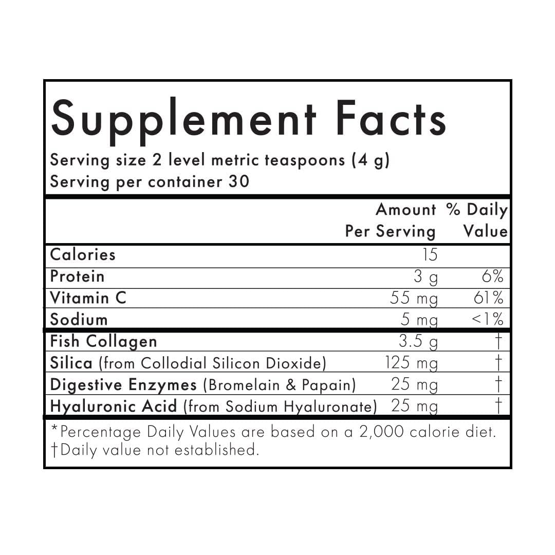 Collagen elixir powder dissolving in a glass of water