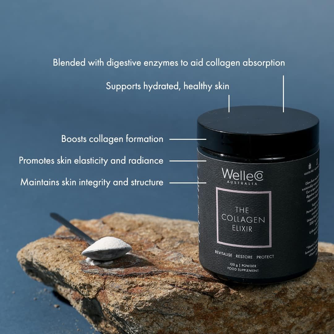 WelleCo The Collagen Elixir label close-up