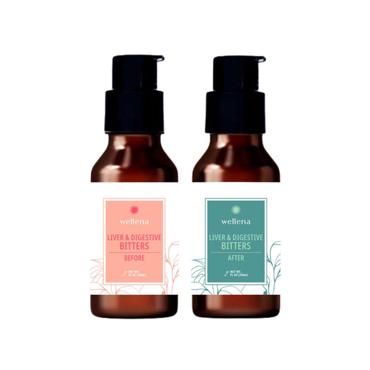 Wellena Liver & Digestive Bitters Kit bottle label