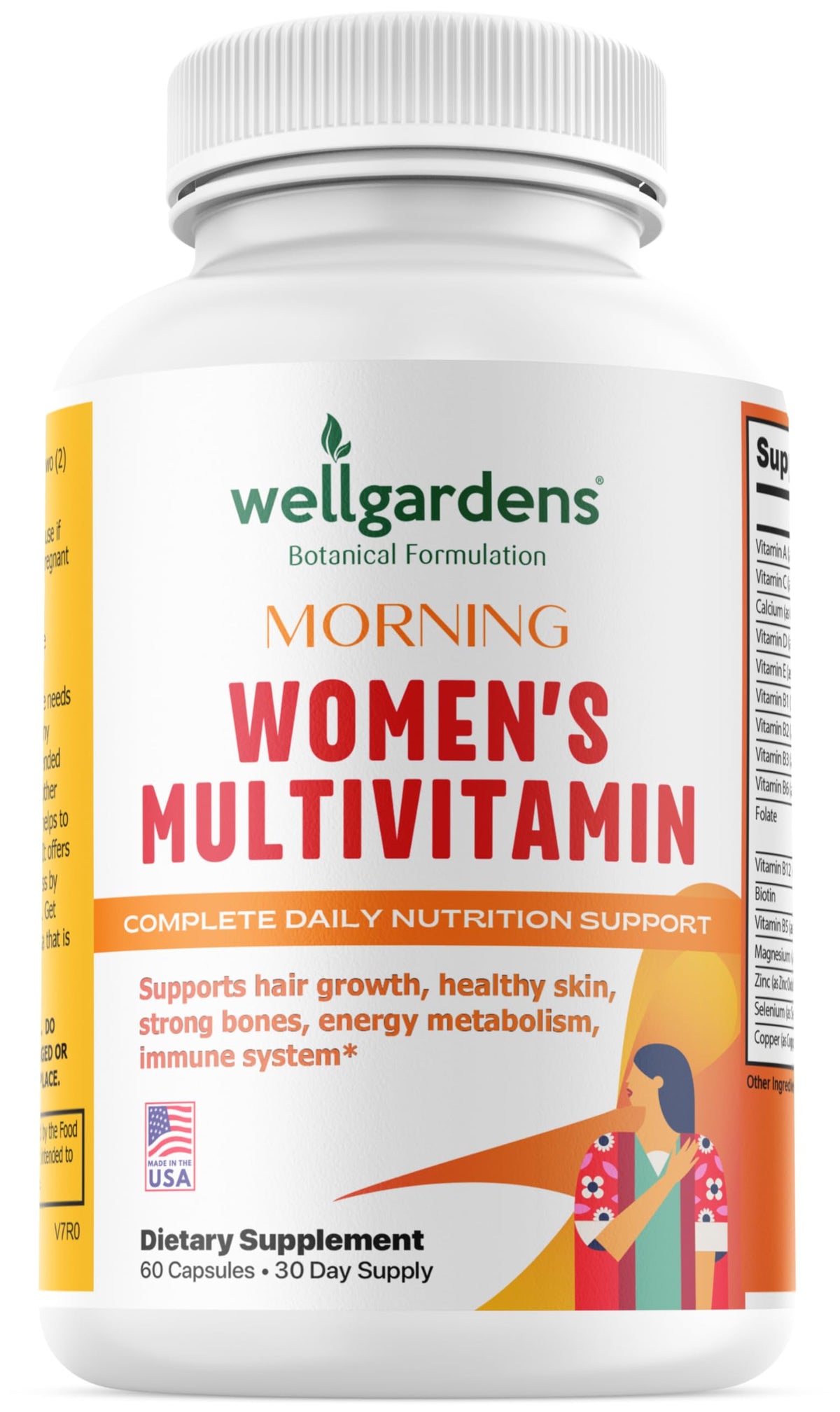 Wellgardens 100% Pure Women's Multivitamin bottle on white background