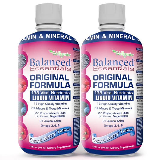 Wellgenix Balanced Essentials Plus Berry 32oz bottle front view